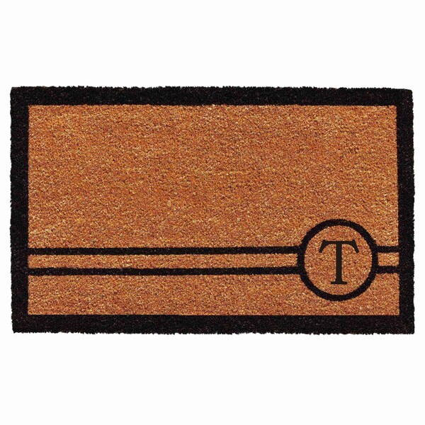 Calloway Mills Monogram Door Mat, Black, Natural, 18 in W x 30 in L 153071830T - main